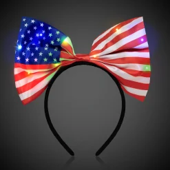 Windy City Novelties LED USA Flag Bow Headband