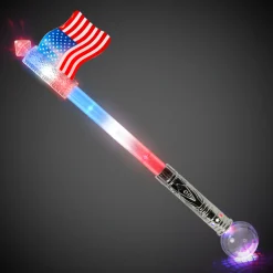 Hot Windy City Novelties LED USA Flag Wand