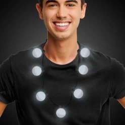 Outlet Windy City Novelties LED Ball Necklace White