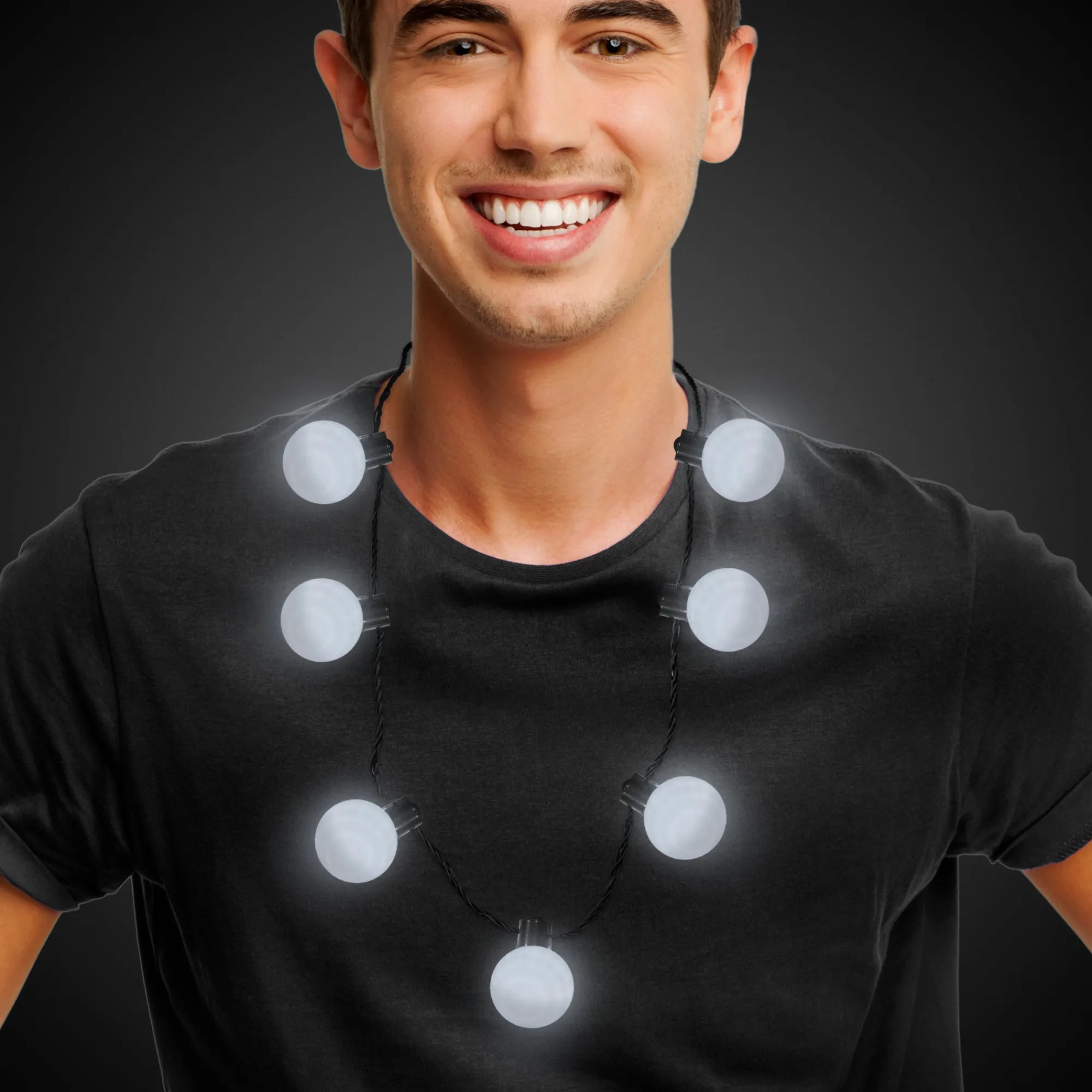 Outlet Windy City Novelties LED Ball Necklace White