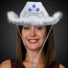 Online Windy City Novelties LED White Cowboy Hat with Tiara