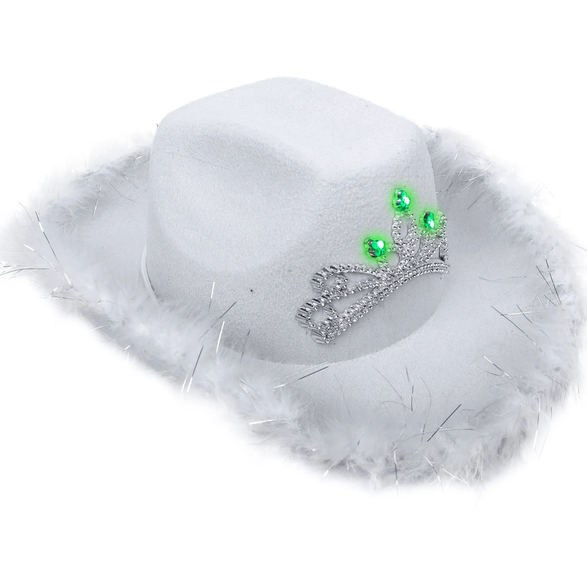 Online Windy City Novelties LED White Cowboy Hat with Tiara