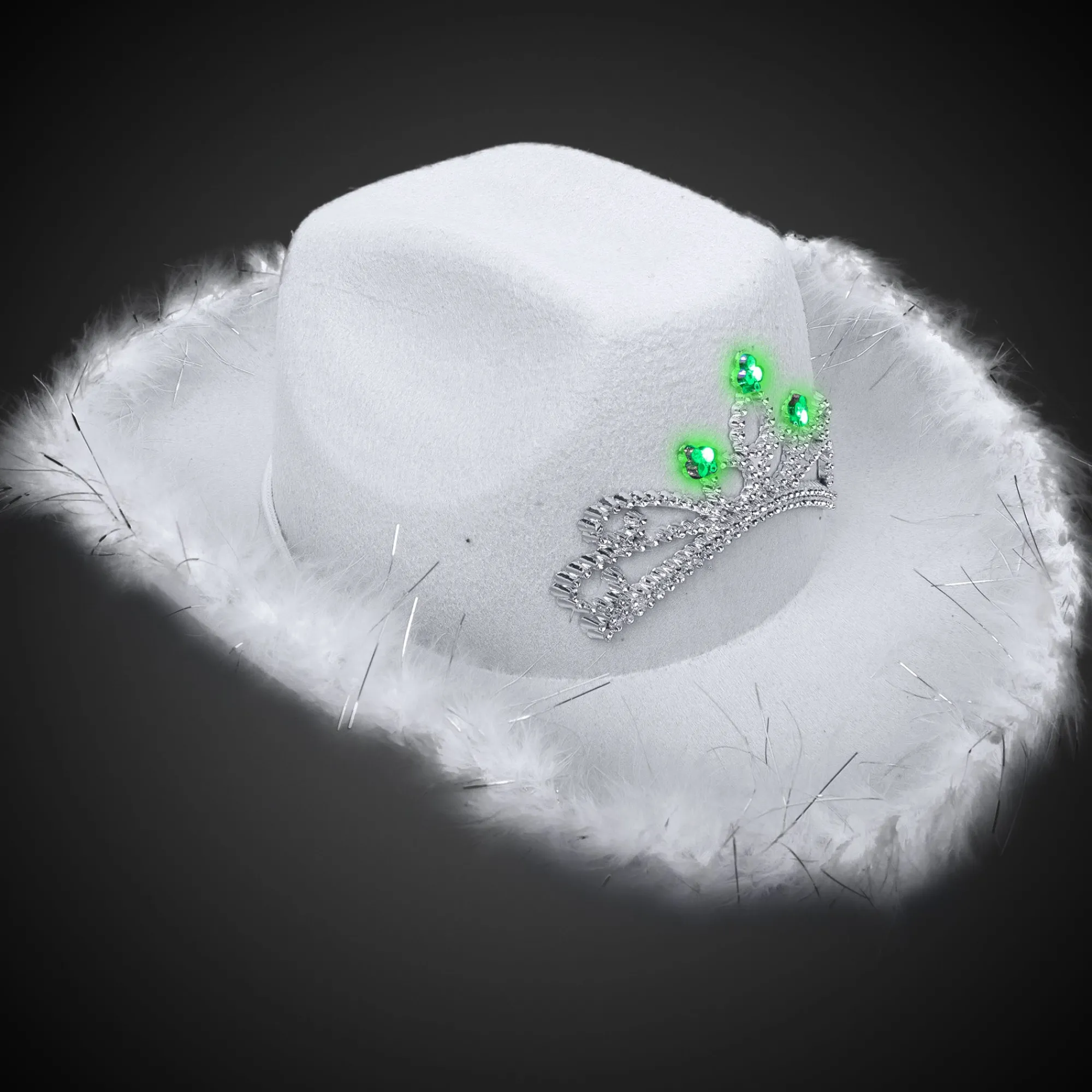 Online Windy City Novelties LED White Cowboy Hat with Tiara