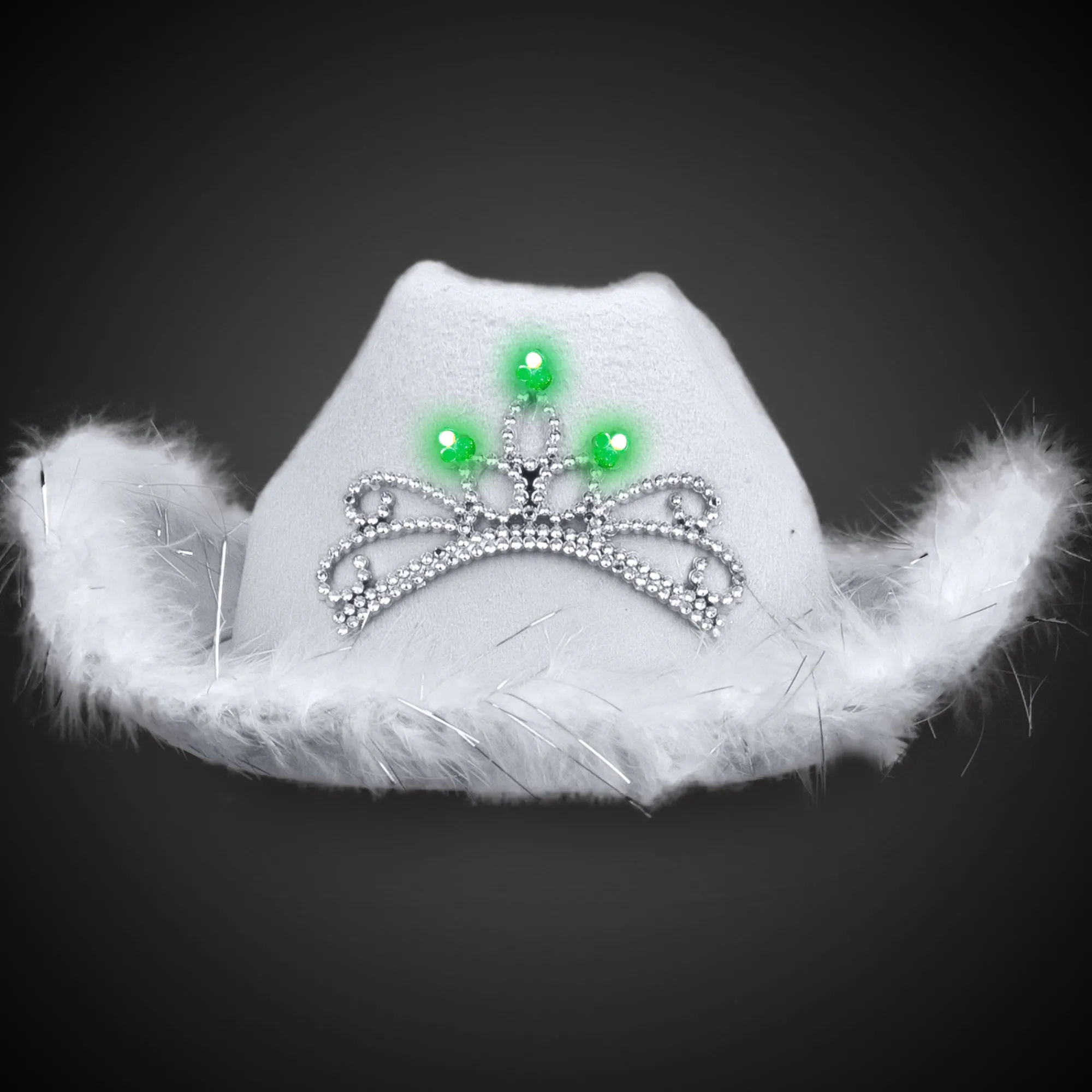 Online Windy City Novelties LED White Cowboy Hat with Tiara