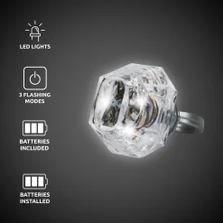 Clearance Windy City Novelties LED Diamond Ring White