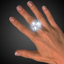 Outlet Windy City Novelties LED Jelly Bumpy Rings White