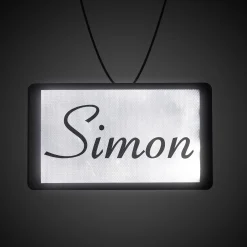 Clearance Windy City Novelties LED White Rectangle Backlit Badge