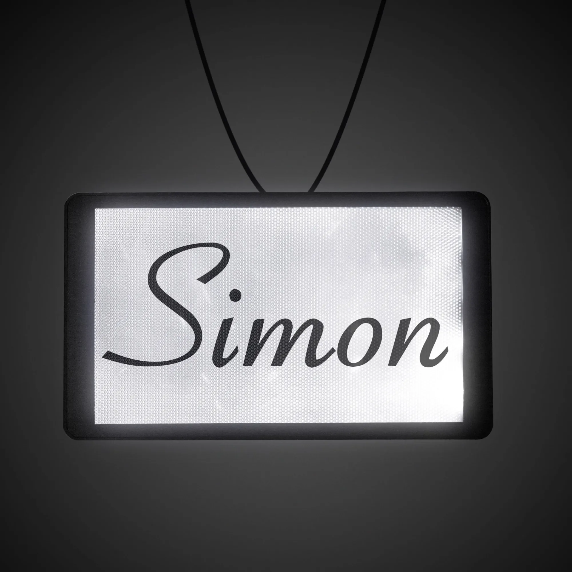 Clearance Windy City Novelties LED White Rectangle Backlit Badge