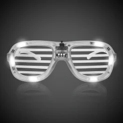 Clearance Windy City Novelties LED Slotted Glasses White