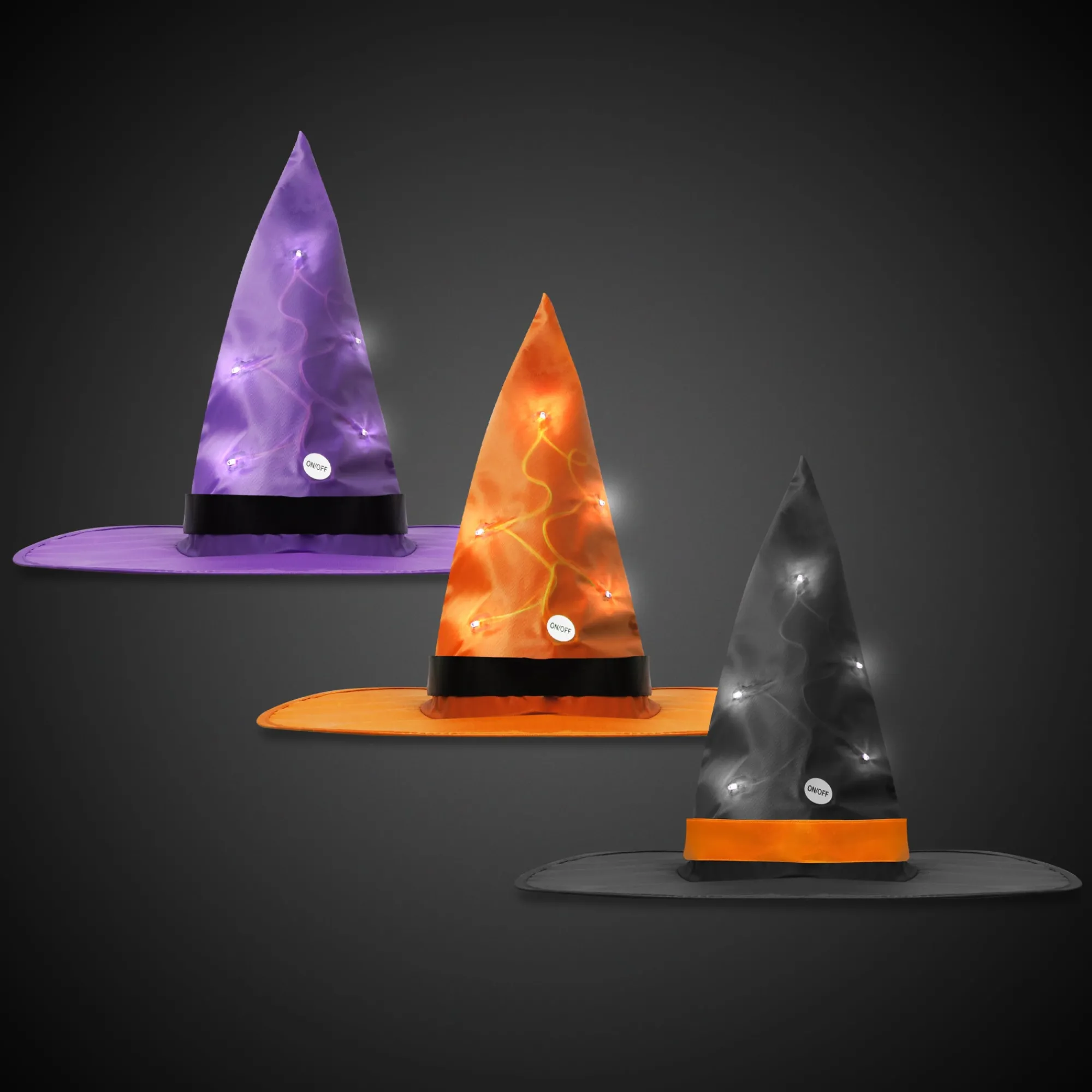 Discount Windy City Novelties LED Witch Hats Retail Counter Display
