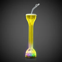 Windy City Novelties LED Flashing 17 oz. Yard Glass Yellow