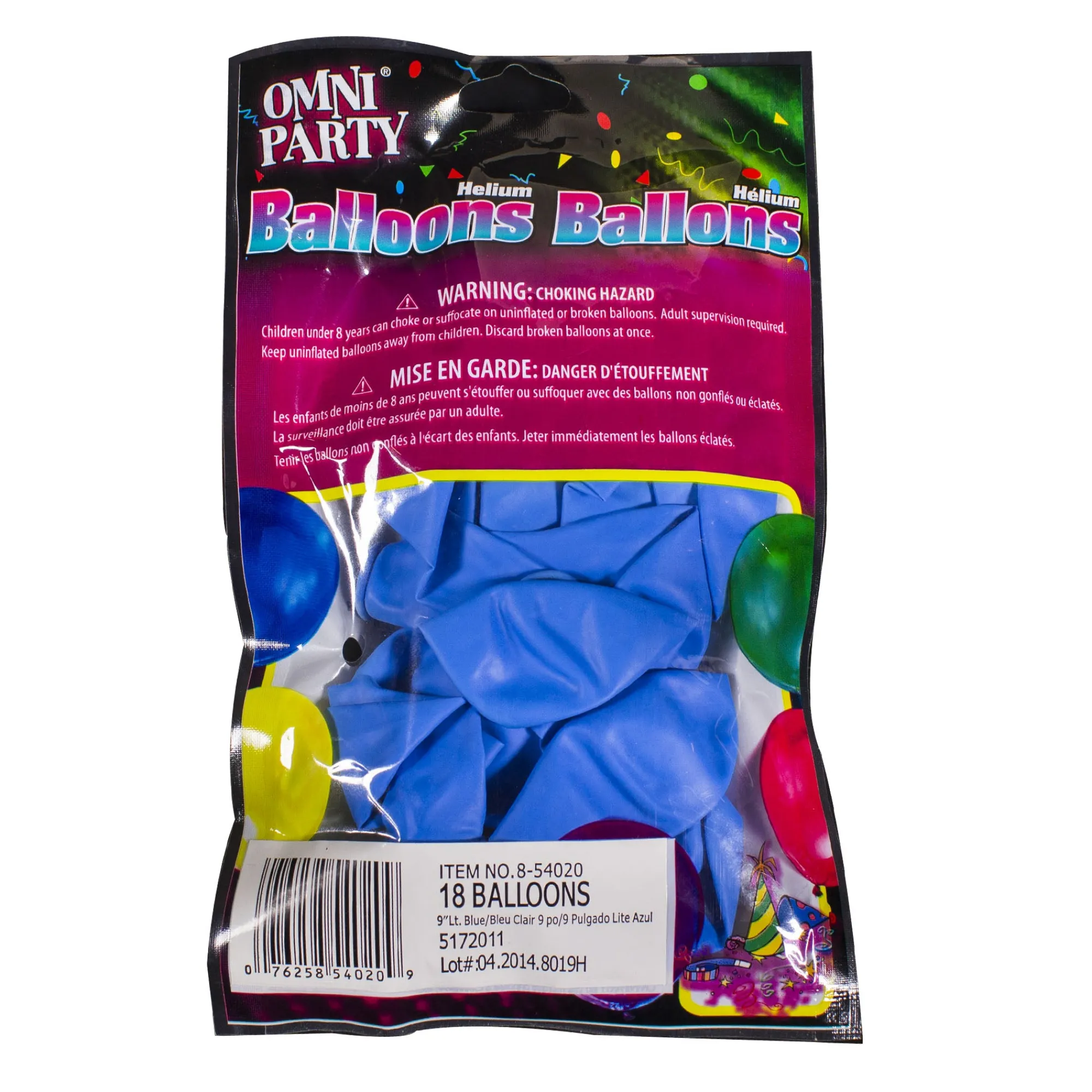 New Windy City Novelties Light Blue 9" Helium Balloons