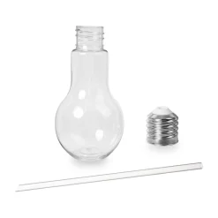 Windy City Novelties Light Bulb Cup with Lid & Straw