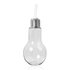 Windy City Novelties Light Bulb Cup with Lid & Straw