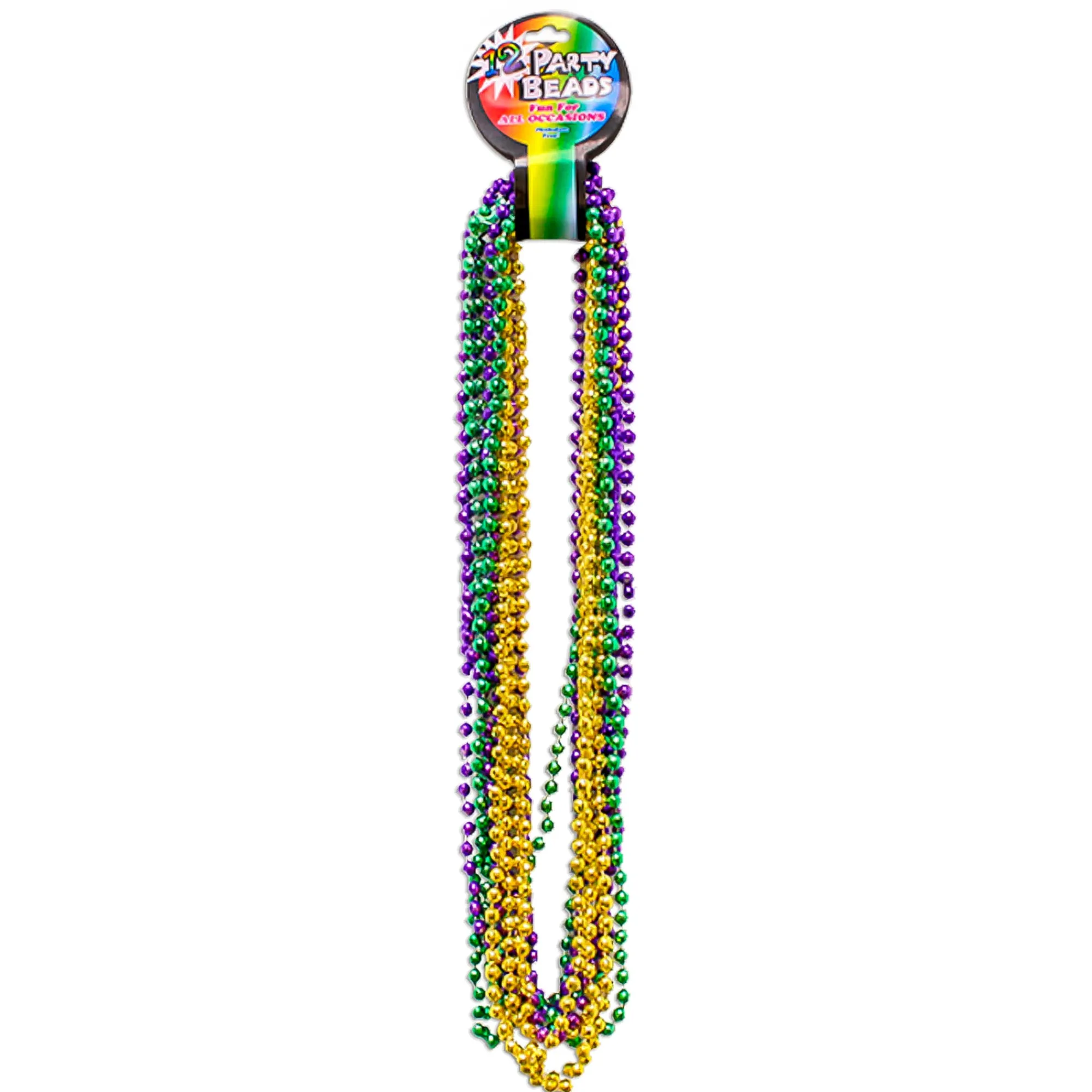 Sale Windy City Novelties Mardi Gras 7mm Bead Faceted 33" Necklaces