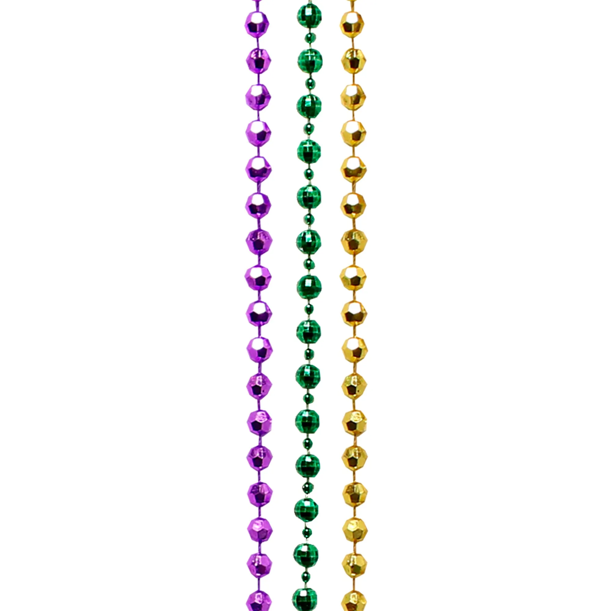 Sale Windy City Novelties Mardi Gras 7mm Bead Faceted 33" Necklaces