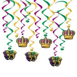 New Windy City Novelties Mardi Gras Whirl Decorations