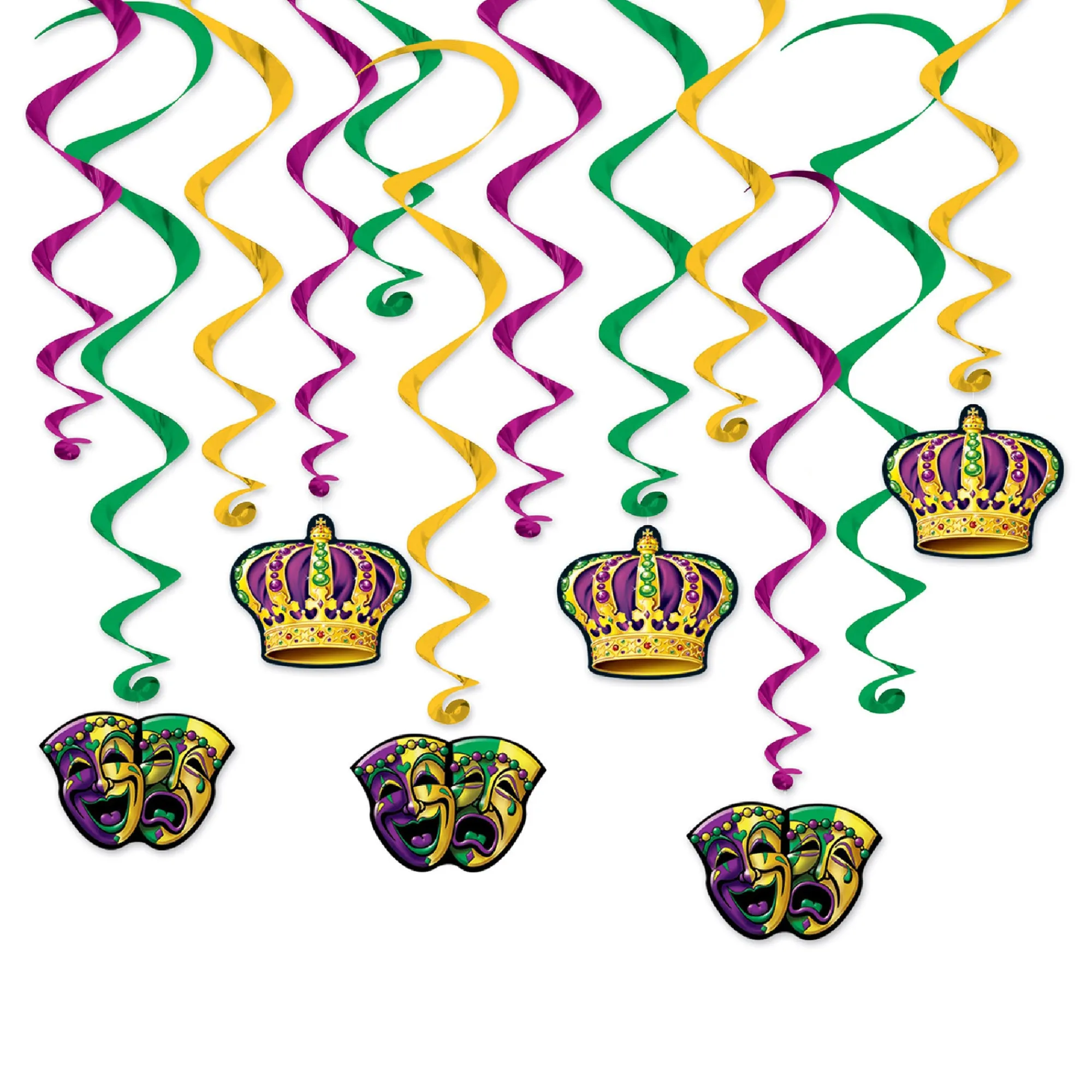 New Windy City Novelties Mardi Gras Whirl Decorations