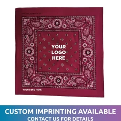 Discount Windy City Novelties Cotton Bandanas Maroon