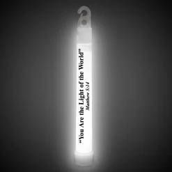 New Windy City Novelties Matthew 5:14 6" Glow Sticks White