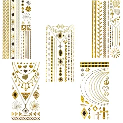New Windy City Novelties Metallic Temporary Tattoos