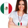 Hot Windy City Novelties Mexican Flag Plastic 2 1/2" Medallion