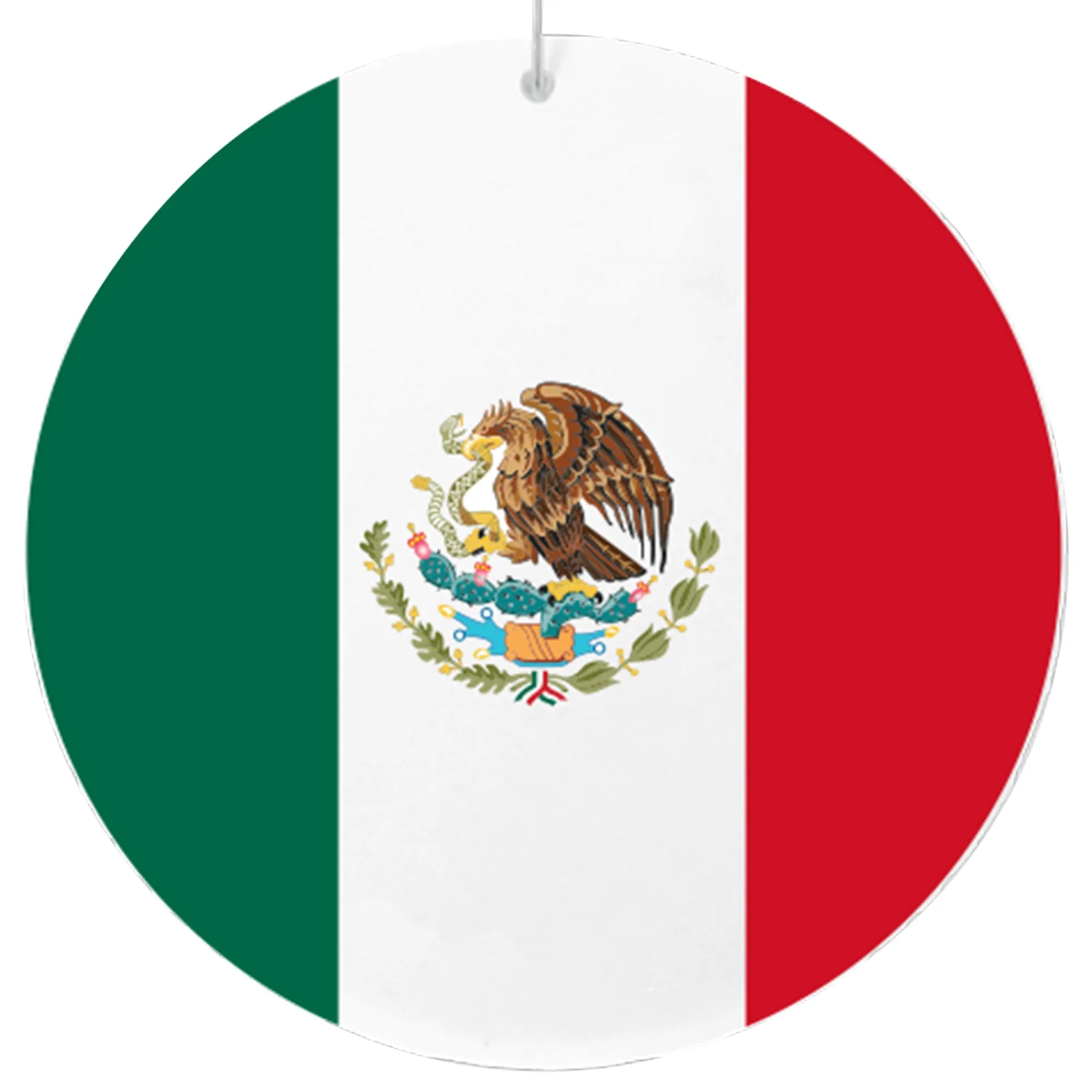 Hot Windy City Novelties Mexican Flag Plastic 2 1/2" Medallion
