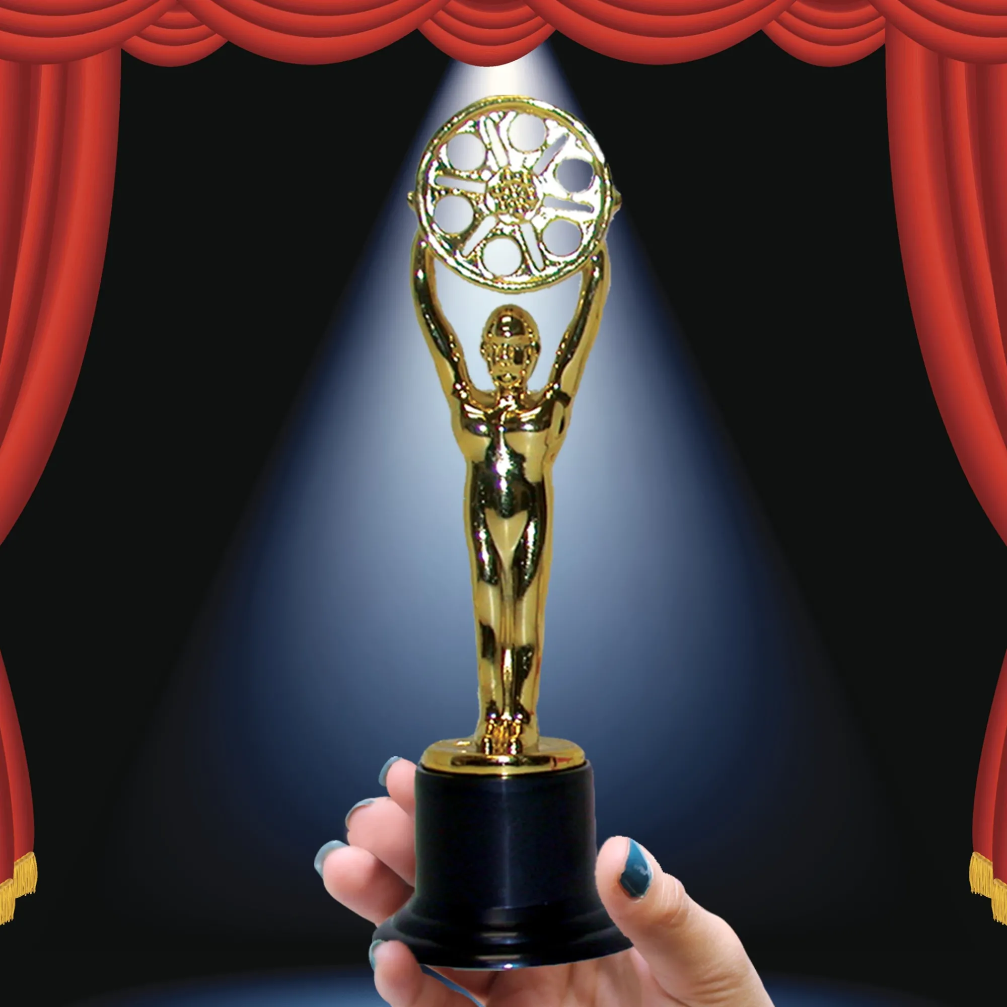 Sale Windy City Novelties Movie Award Plastic Gold Statue