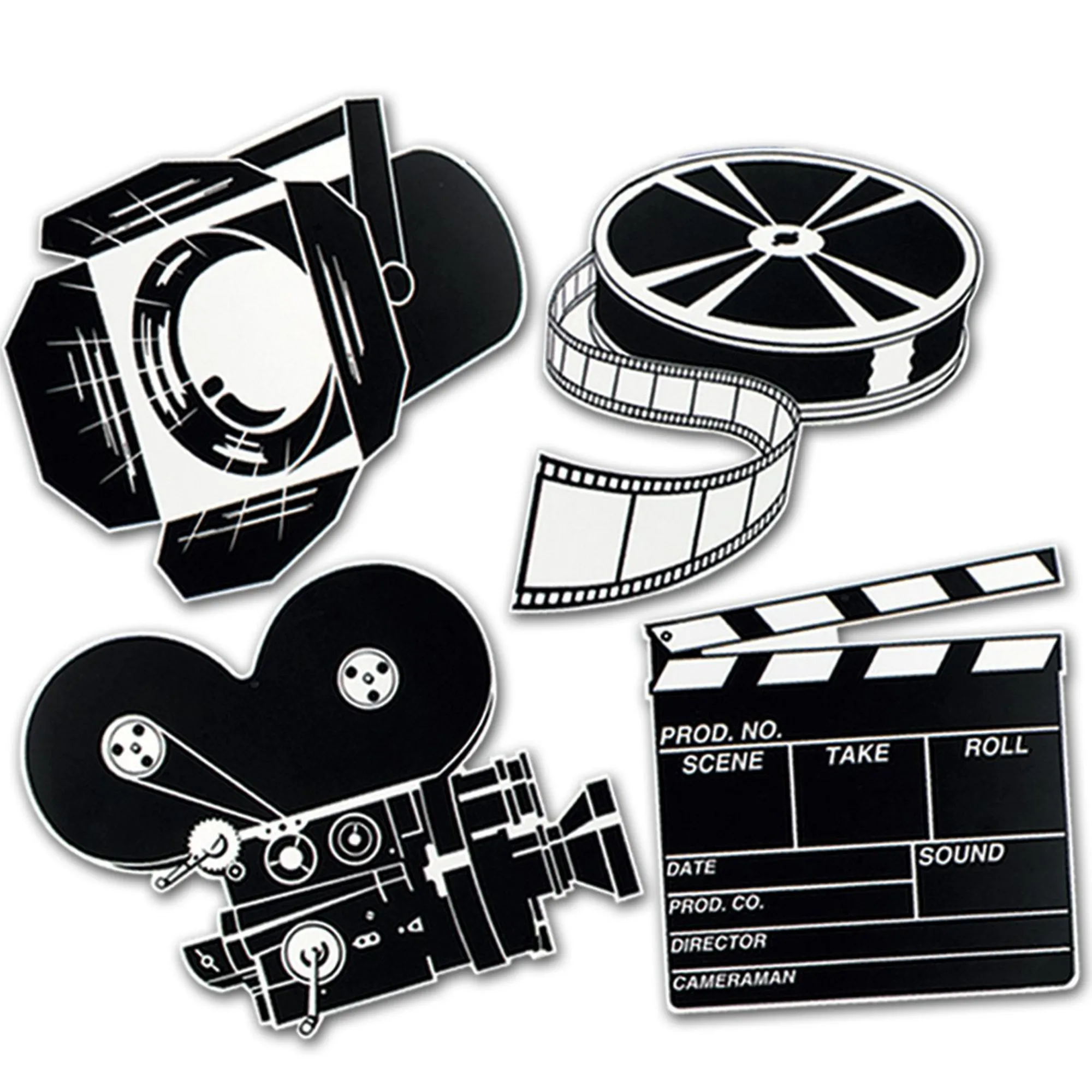 Best Windy City Novelties Movie Set Black & White Cutouts