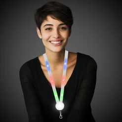 Online Windy City Novelties -Color LED Lanyard Multi