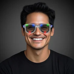 Best Windy City Novelties -Color LED Retro Sunglasses Multi