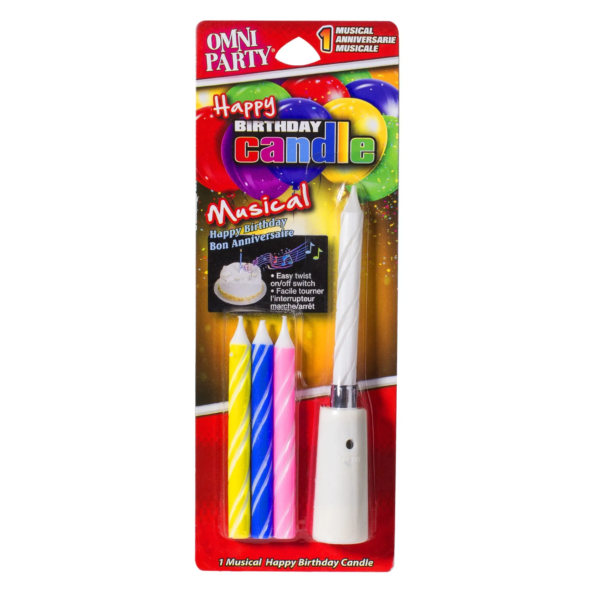 Windy City Novelties Musical Happy Birthday Candles & Holder