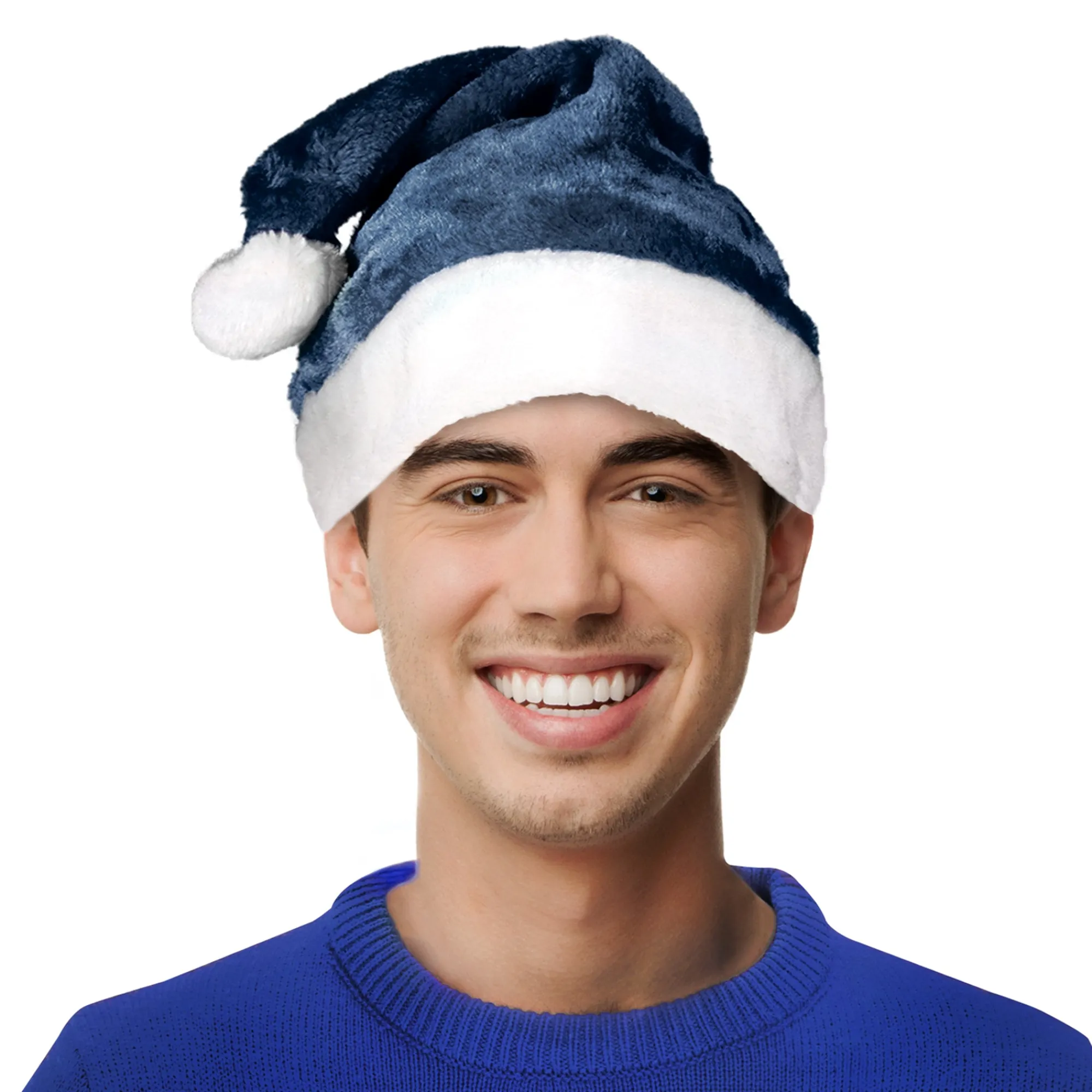Sale Windy City Novelties Navy Blue Santa Plush Hat