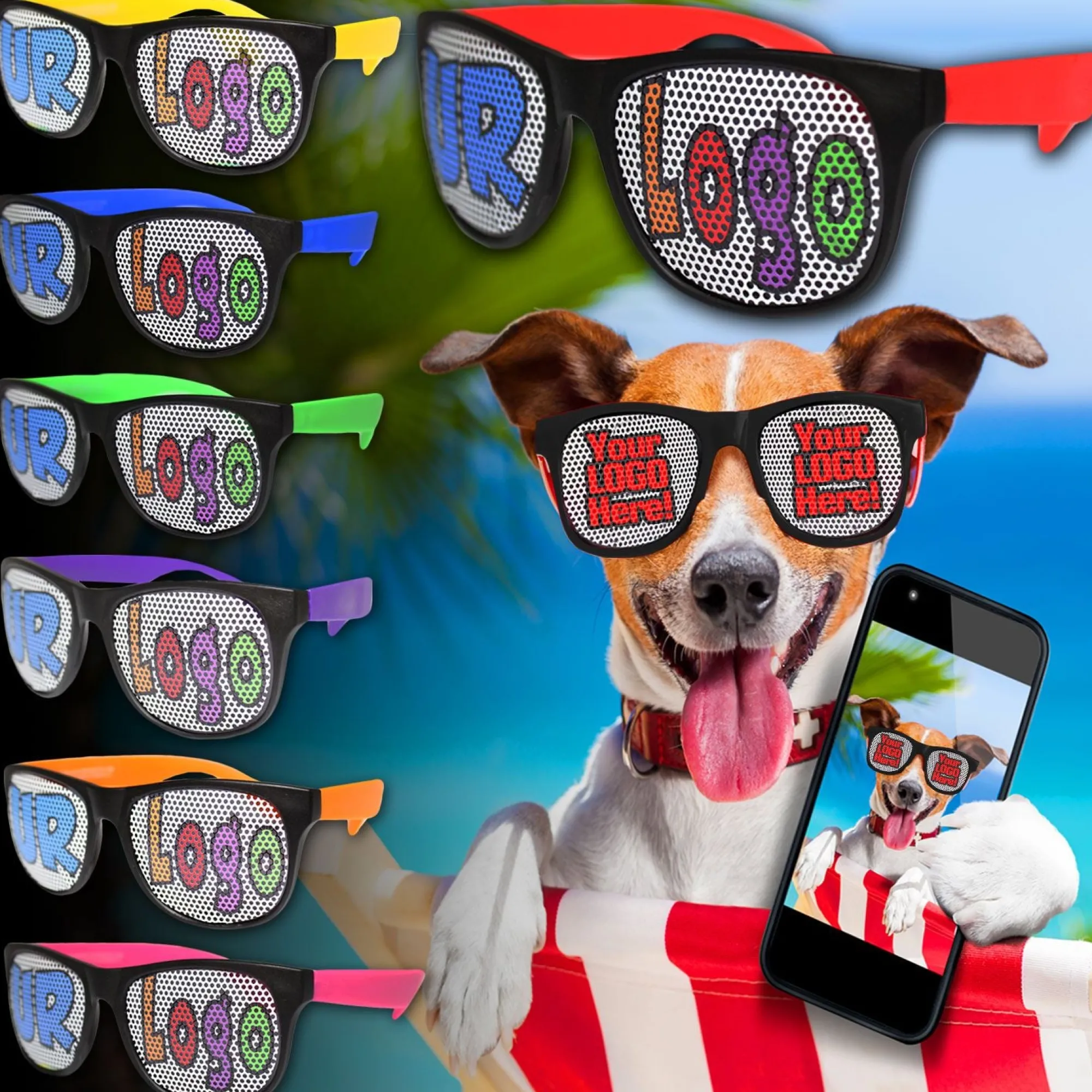 Online Windy City Novelties Neon Custom Retro Sunglasses