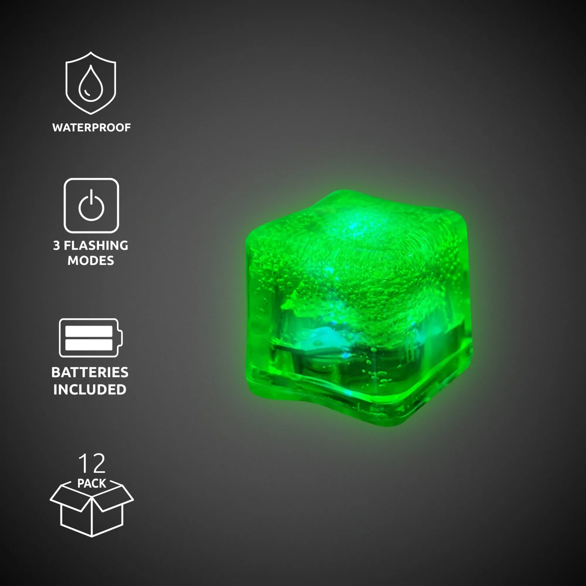 Discount Windy City Novelties Neon LED Ice Cubes Green