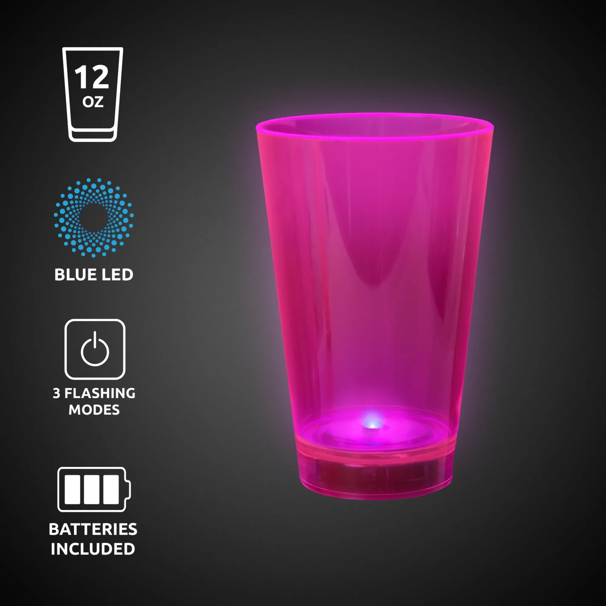 Windy City Novelties Neon LED 12 oz. Cup Pink