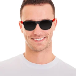 Windy City Novelties Neon Retro Sunglasses Red