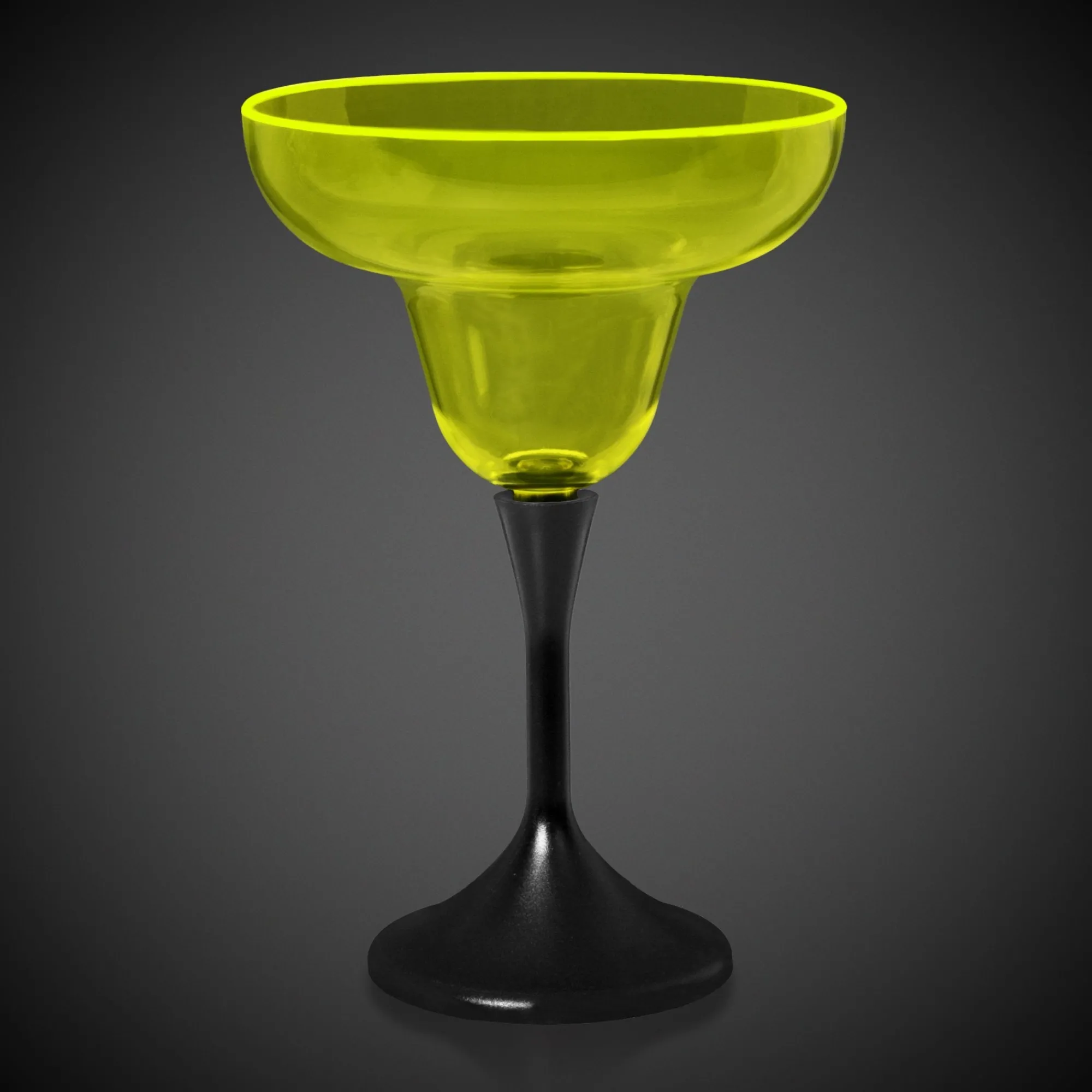 Hot Windy City Novelties Neon LED 10 oz. Margarita Glass Yellow