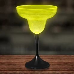 Hot Windy City Novelties Neon LED 10 oz. Margarita Glass Yellow