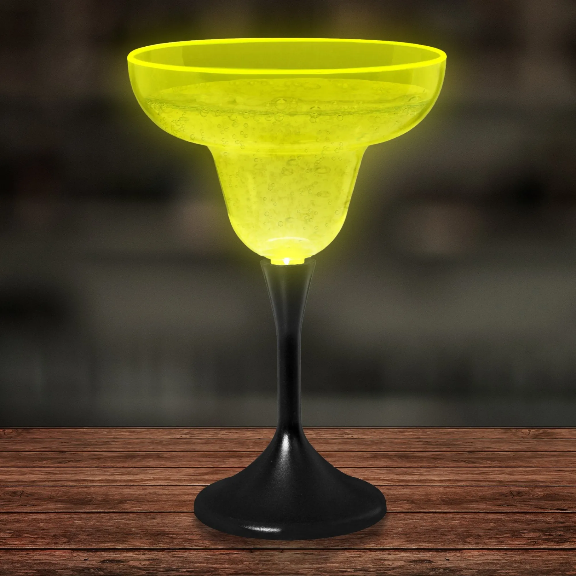 Hot Windy City Novelties Neon LED 10 oz. Margarita Glass Yellow