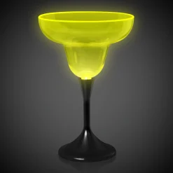 Hot Windy City Novelties Neon LED 10 oz. Margarita Glass Yellow