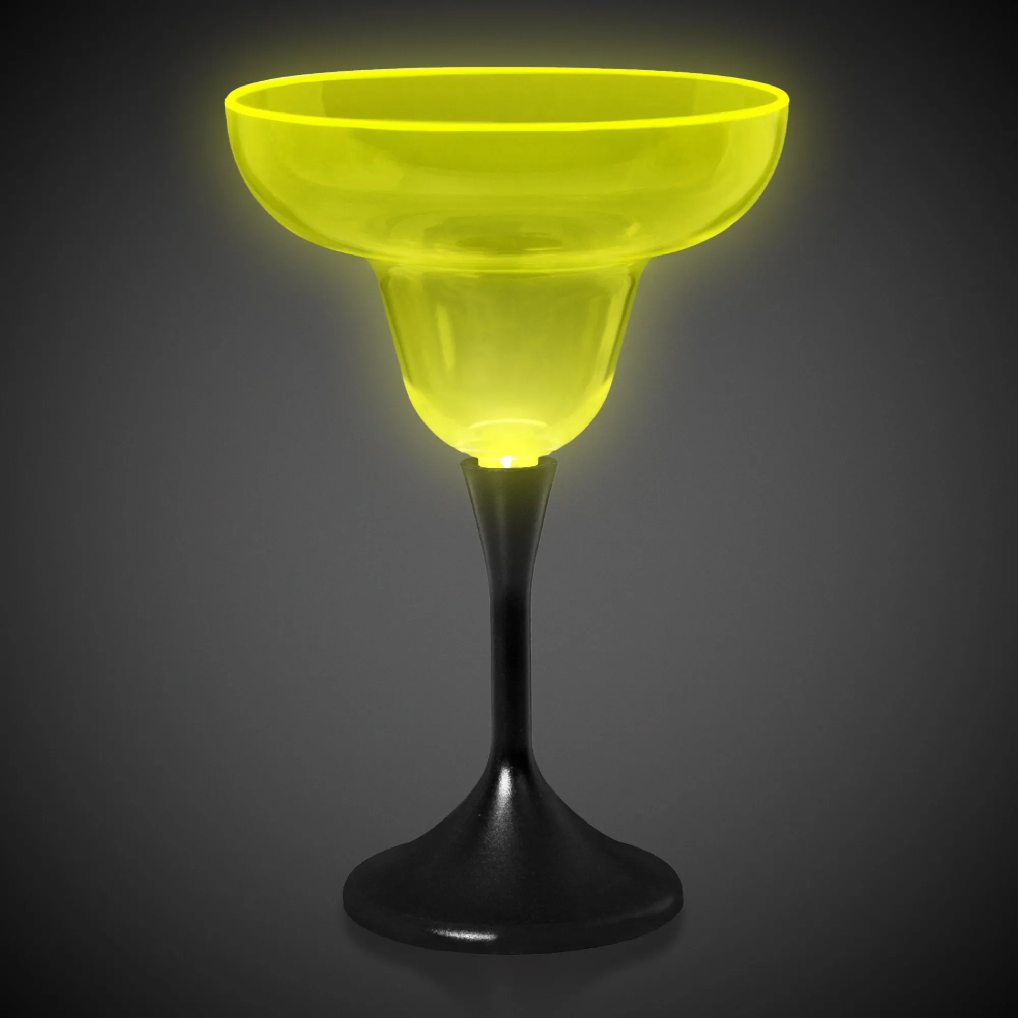 Hot Windy City Novelties Neon LED 10 oz. Margarita Glass Yellow