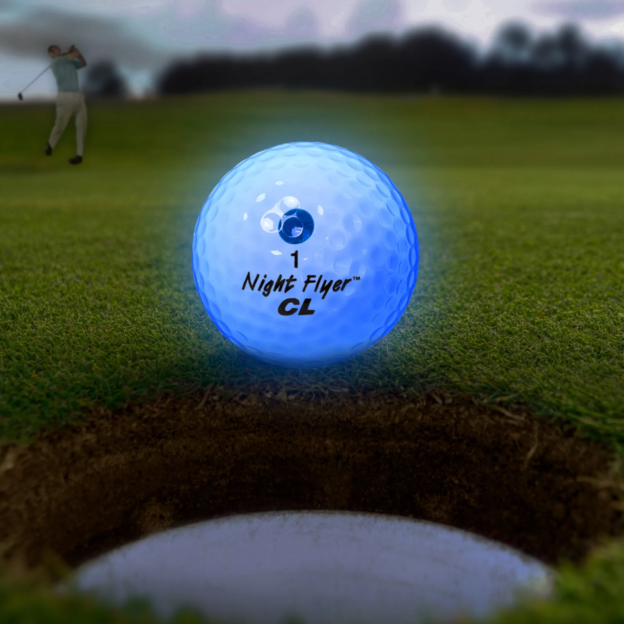 Windy City Novelties Night Flyer LED Blue Constant-On Golf Ball