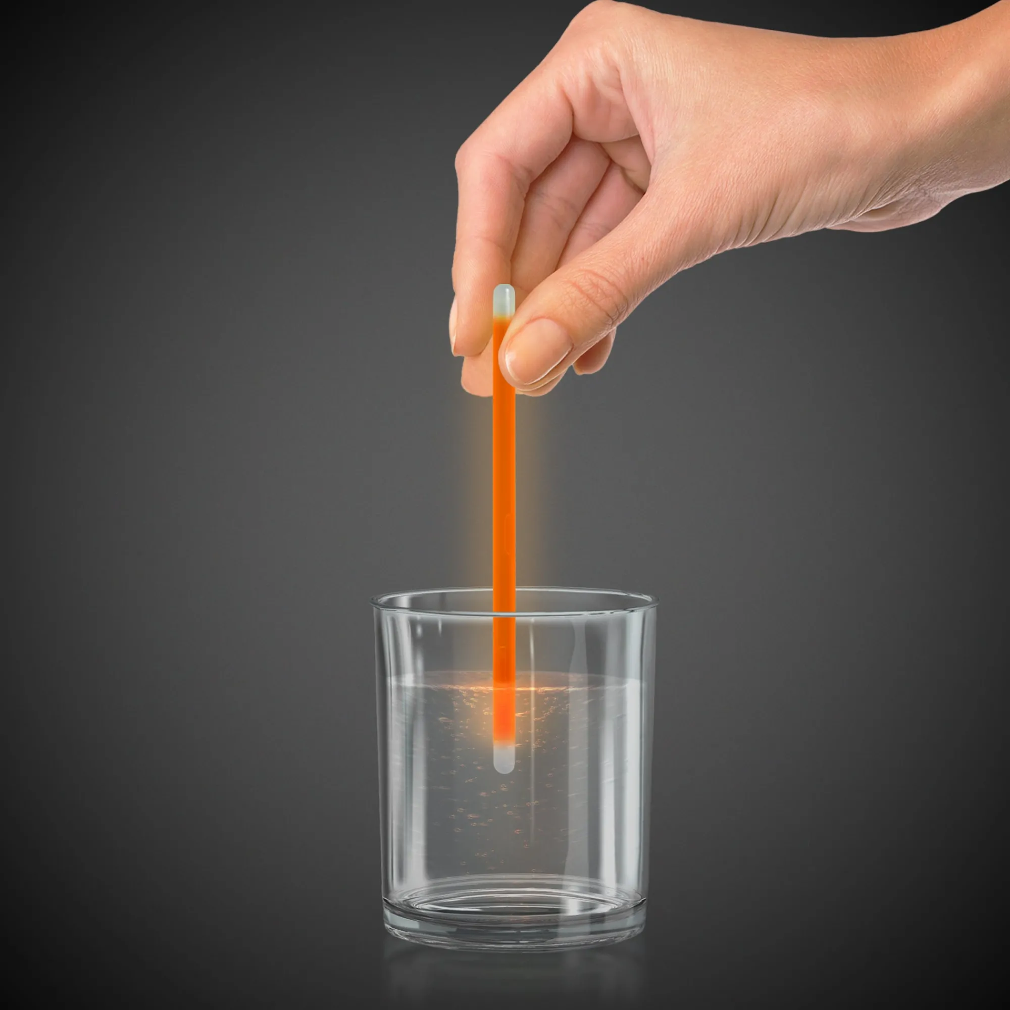 Hot Windy City Novelties Glow 5" Swizzle Sticks Orange