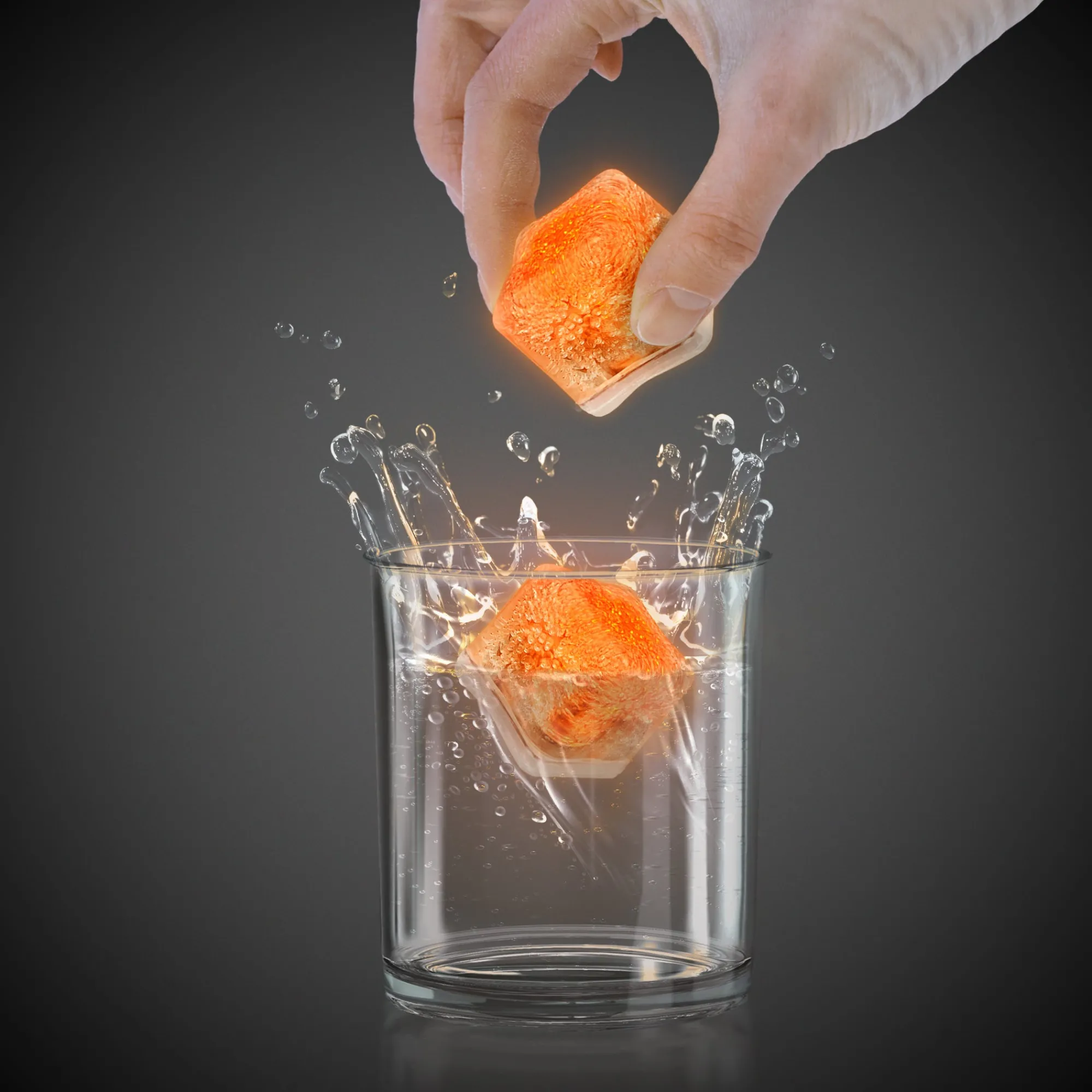 Windy City Novelties LED Ice Cubes Orange