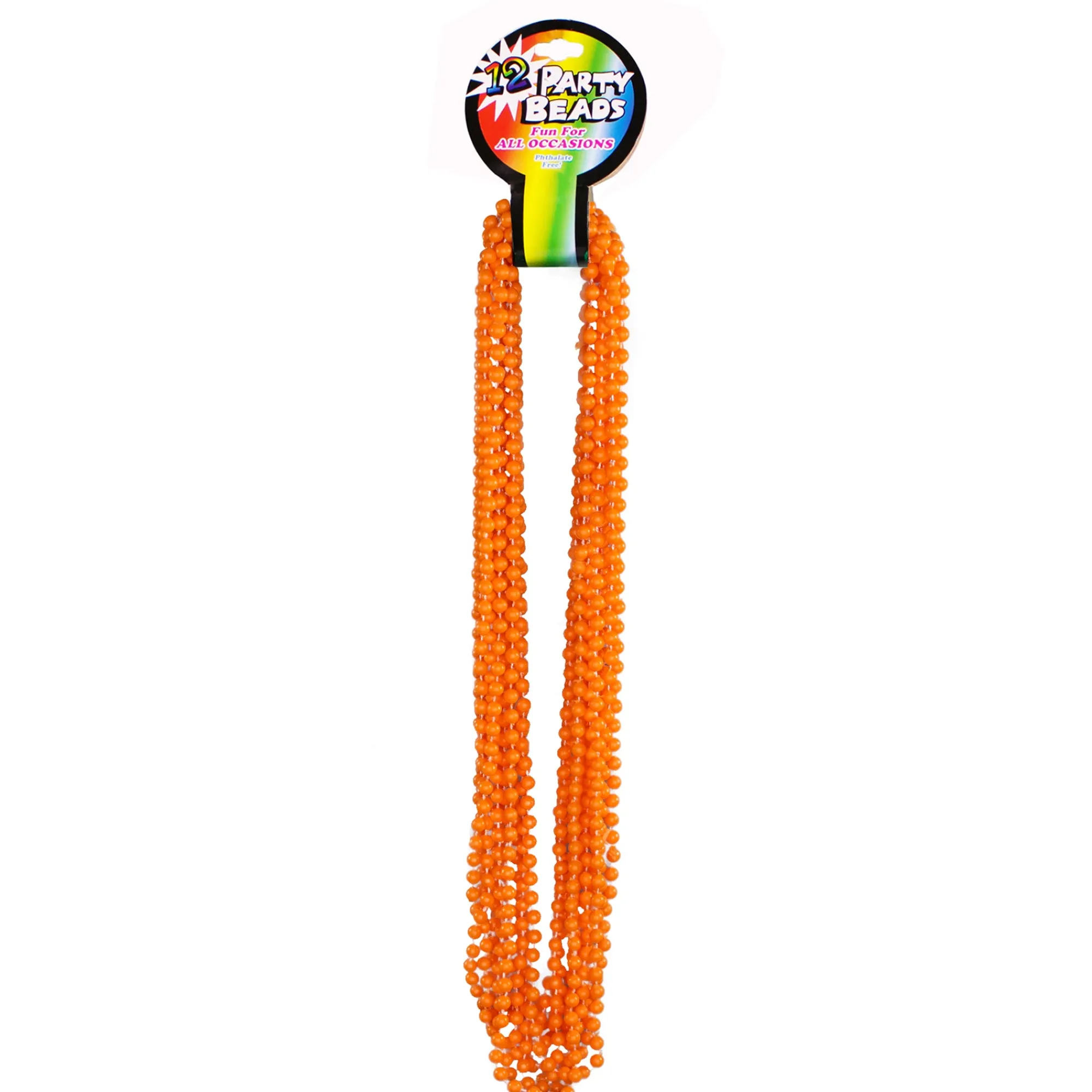 Hot Windy City Novelties Orange 33" 7mm Bead Necklaces