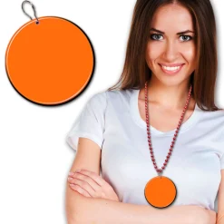 Hot Windy City Novelties Orange Plastic 2 1/2" Medallion