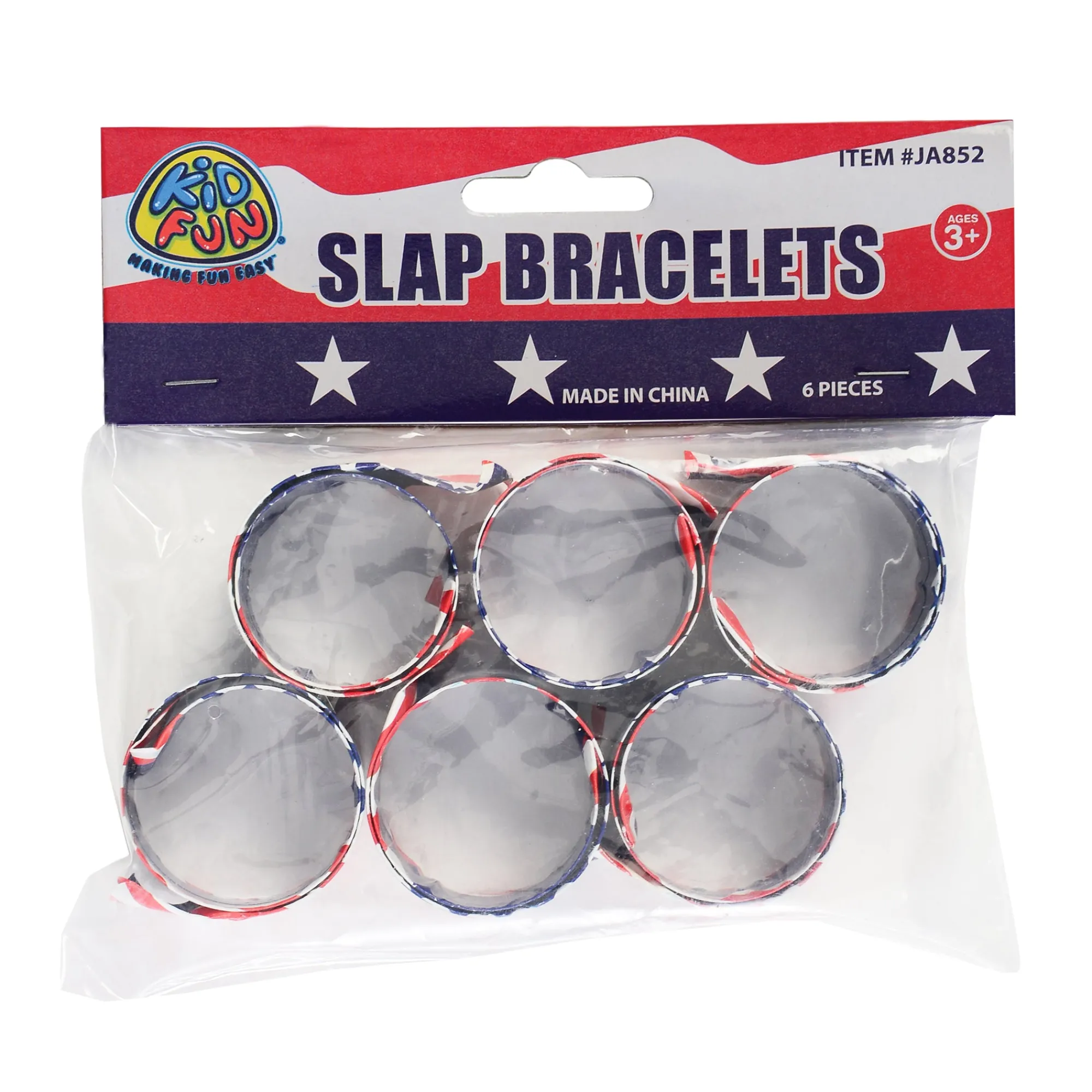 Hot Windy City Novelties Patriotic Flag Slap Bracelets