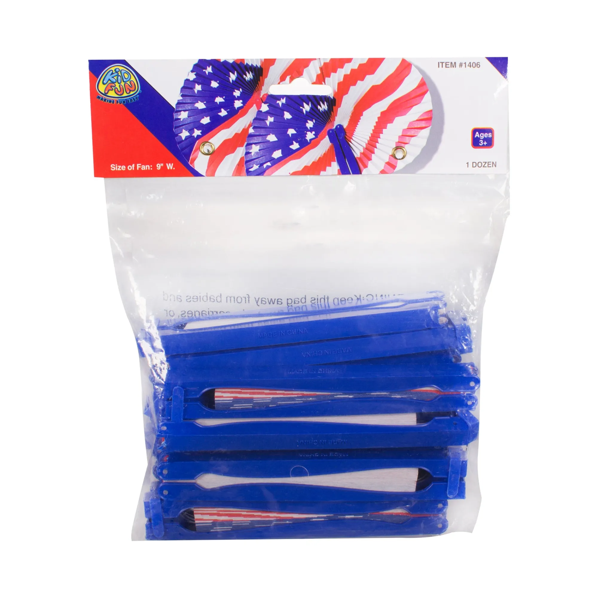 New Windy City Novelties Patriotic Folding Fans