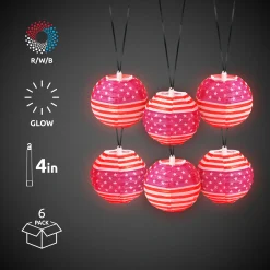 Online Windy City Novelties Patriotic Glow Lanterns Retail Display